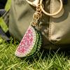 Брелок Подвеска Сверкающие Стразы Дизайн Арбуза Брелок с Застежкой-Лобстером Для Рюкзаков Пляжных Сумок Автомобильный Вешалка