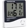 THERMOMETRE - HYDROMETRE Thermomètre Hygromètre Numérique Digital Température Humidité MaxMin Heure