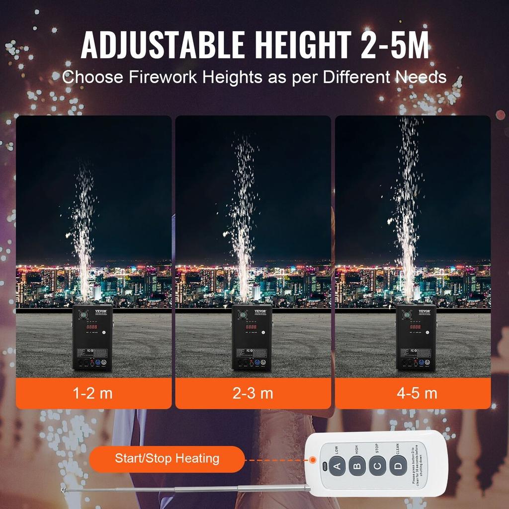 Cold Spark Firework Machinex2 700W 2-5M Stage DJ Wedding Event Party