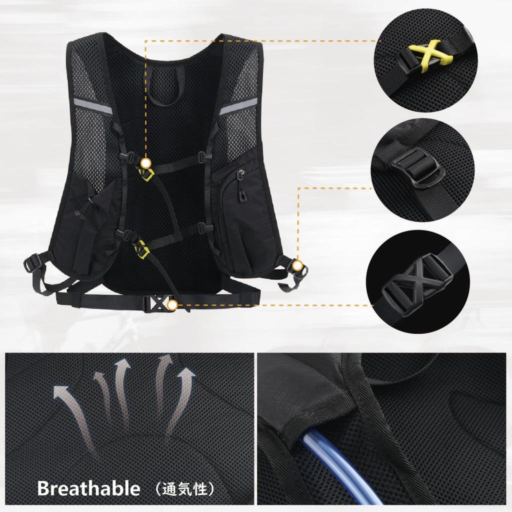 JEELAD Гидратационный беговой рюкзак для трейлраннинга и активного отдыха 2 л мешок для воды, марафоны, велоспорт, бег трусцой, бег, велосипеды, альпинизм,