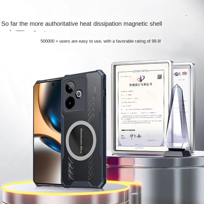 Чехол для OPPO Realme GT 7 Жесткий с теплоотводом Магнитная защитная задняя крышка Чехол для корпуса телефона Realme GT 7 Pro GT Neo 7