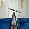 Nickel Finished Marine Nautical Telescope On Wooden Tripod Perfect for Inspired Decor