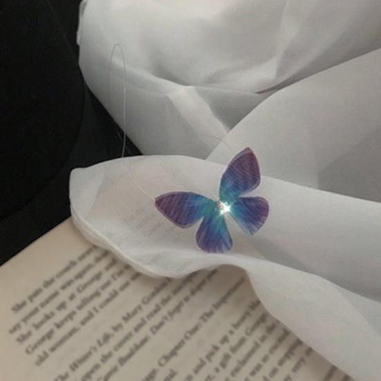 Ожерелье-чокер в виде бабочки, бохо, невидимая цепочка, бабочка, фея, чокер, прозрачная леска, ожерелье для женщин и женщин