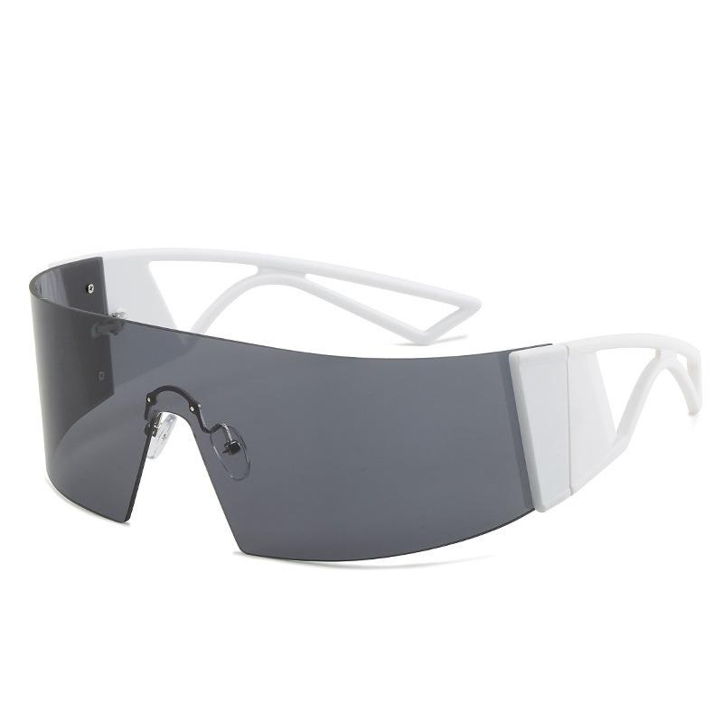Fashion High Quality Futuristic Cool Sunglasses Personalized UV 400 Frameless One Piece Windproof Sunglasses for Women Men