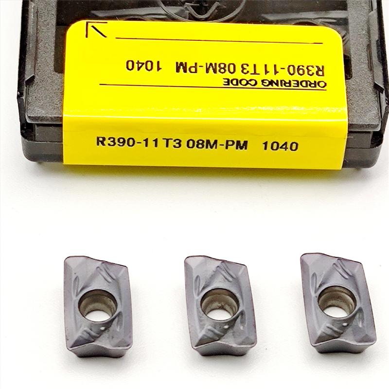 R390 11T308 PM 1010/1025/1030/1040/1130/4020 Carbide Insert 11T304 PM4240 Lathe Metal Cutting Turning Tool Indexable PM1030