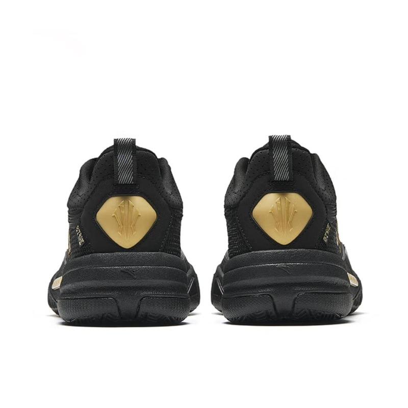 Anta Men KAI1TEAM Low-top Basketball Shoes Black Gold 112531622-4