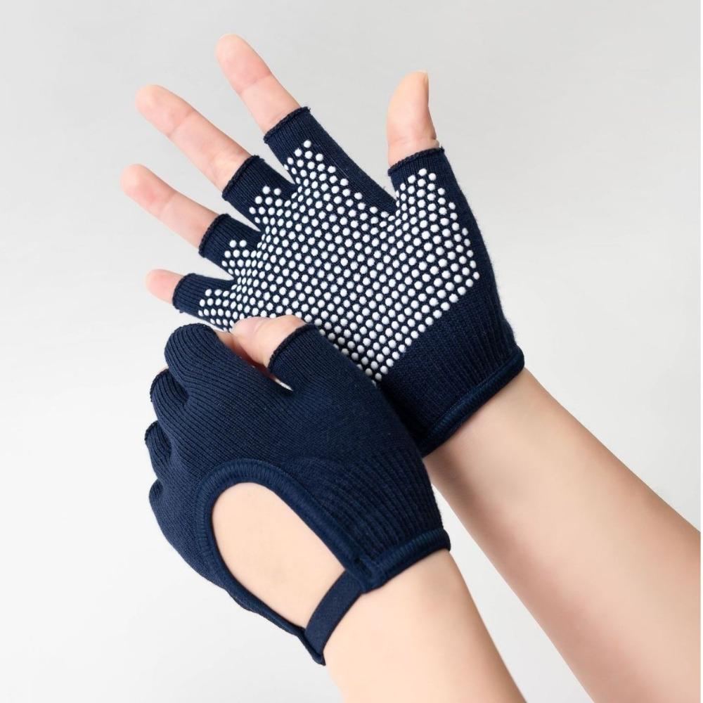 Breathable Half Finger Yoga Antislip Gloves Half Finger Pilates Sports Fishing Gloves Unisex