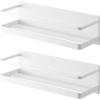 Yamazaki Jitsugyo Magnetic Bathroom Rack Wide of Bathroom Rack Bathroom Storage with Hook MIST White 4237 [Set 2]