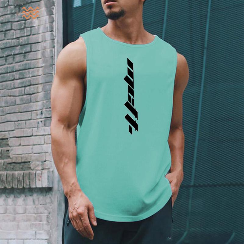 Summer Quick Drying Fitness Vest Mens Mesh Clothing Sleeveless Waistcoat Loose Basketball Running Sports Trend Short Sleeve Tees