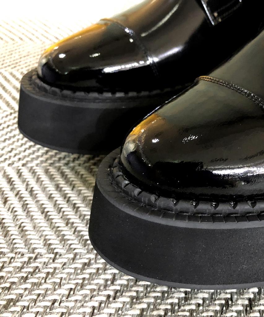 Joenshoe Burgner U-Tip Oversoled Work Boots Black