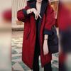 Элегантное двустороннее хлопковое пальто с капюшоном, теплая утолщенная зимняя куртка для женщин