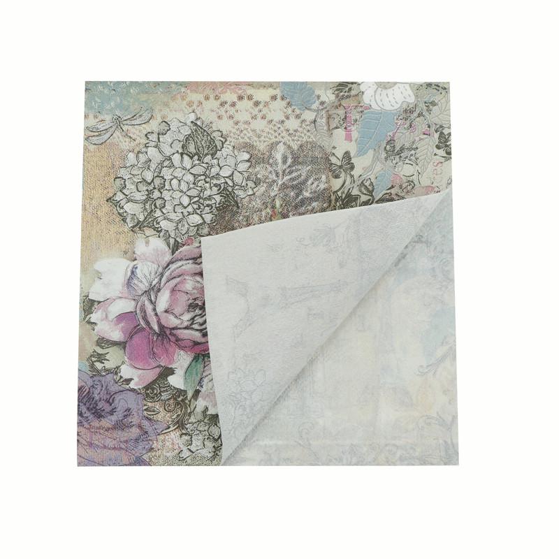 20 шт., бумажные салфетки с башней и цветами, декупаж, свадебные салфетки, носовой платок, полотенце