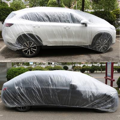 Автомобильная одежда одноразовая автомобильная одежда полиэтиленовая пленка материал автомобильный чехол прозрачный утолщенный пылезащитный дожденепроницаемый пылезащитный