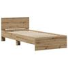 VidaXL Bed Frame Without Mattress with Artisan Oak Headboard 75x190 Cm 871661