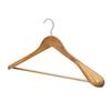 Park Lane Natural Wood Jacket Hanger, Wooden Hanger for Men and Women, Fits Thick Suits, Wide Shoulders, Non-Slip, 45cm, Closet Storage