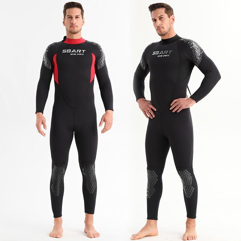 Mens 3mm Fullsuit Wetsuit Diving Surfing Winter Swimming Thermal Protection Chloroprene Neoprene