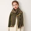 Autumn and Winter Versatile Retro Asymmetrical Color Matching Soft Comfortable Warm Scarf