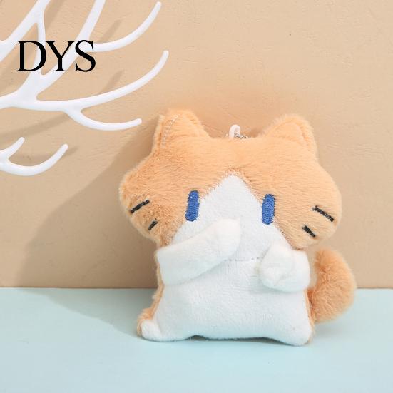 Милая плюшевая игрушка-кошка, мультяшный кулон, мягкий котенок, брелок-подвеска для сумки, рюкзака, декоративный аксессуар для зеркала заднего вида автомобиля, компактный