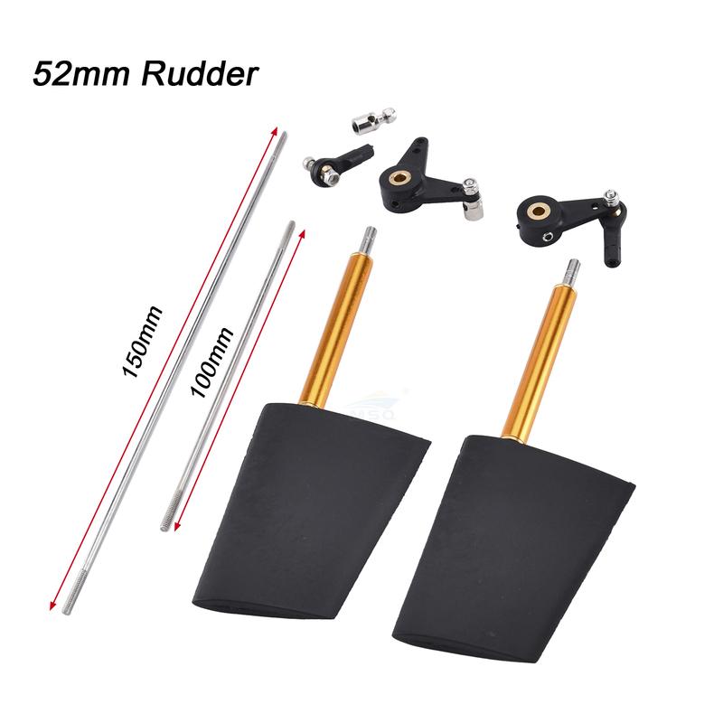 A Set Good Quality Nylon Dual Steering Rudder 28/36/44/52mm +Servo Steering Arm Rod Stopper Ball Head Joint for RC Boat