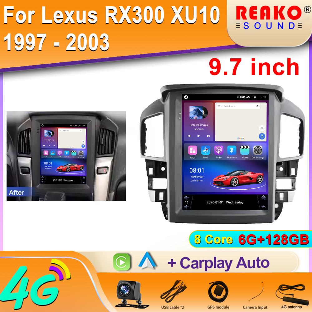 Для Lexus RX300 XU10 1997 - 2003 Для экрана в стиле Tesla Автомобильное радио Мультимедиа Видеоплеер Навигация GPS Android 2 din dvd