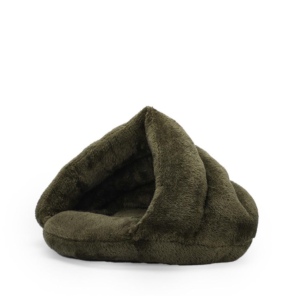 Winter Warm Pet Bed, Arctic Fleece Semi-Enclosed Cat Dog Bed, Small Medium Dog Cat Warm Cushion Pet House