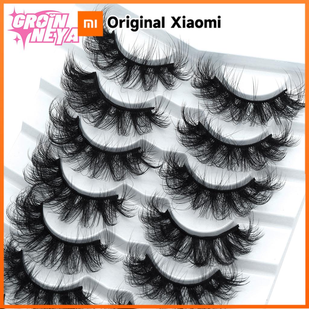 Xiaomi Lashes 5/7 Pairs Eyelashes Faux Mink Eyelashes Long Lasting Fluffy Mink Lashes Dramatic Volume lashes Extension Thick Long