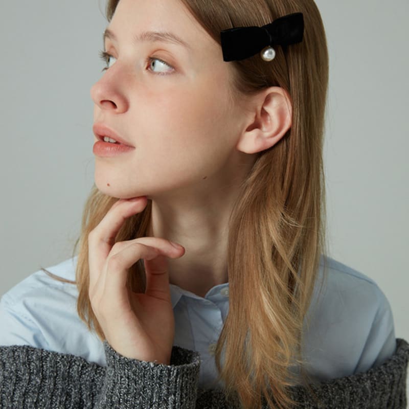 SOCKS APPEAL бархатная лента жемчужная заколка для волос черная