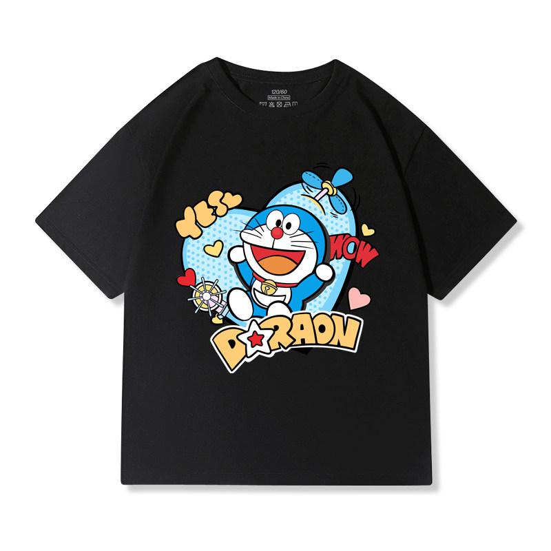 Детская футболка с коротким рукавом Doraemon - Кот Данго Мальчики и Девочки Летняя Повседневная Мультяшная