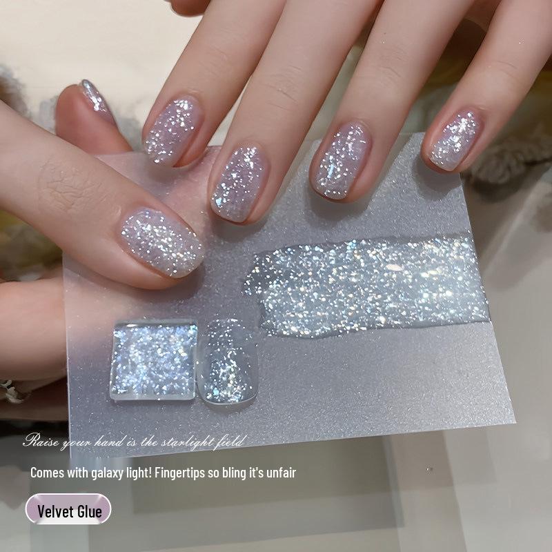 Популярный в Douyin Гель-лак для ногтей Snow Velvet Универсальный 2026 - С блестками и отбеливающий