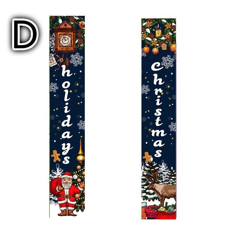 Рождественский занавес, висящий флаг, баннер на День Благодарения, дверной флаг, флаг для вечеринки, рождественское украшение