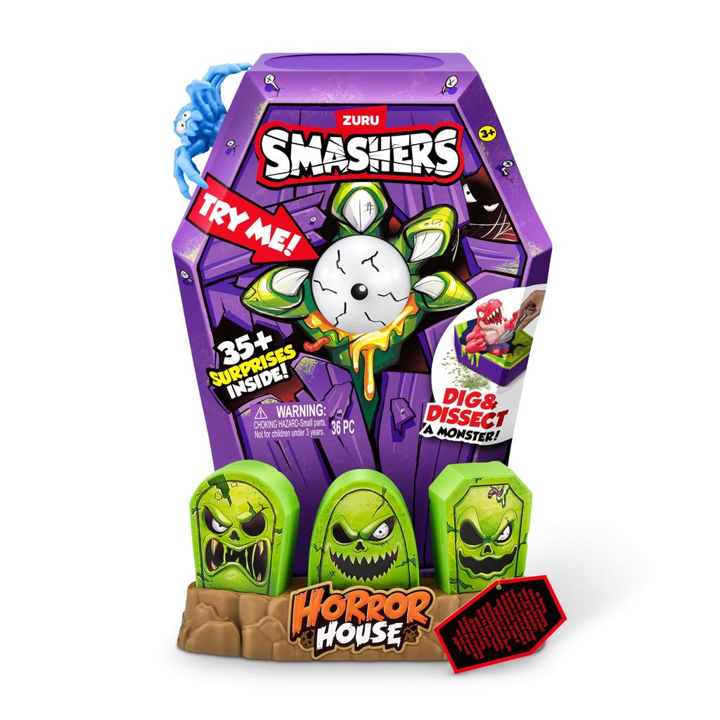 Smashers Мега Дом Ужасов (синий) от ZURU, Интерактивная и Коллекционная Игрушка для Детей и Подростков