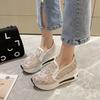 Fashion 2025 Aesthetic Summer Wedge Heel Ladies Footwear Y2k Fashion Walking On Offer Daily Routine Deals Stylish Original Women's Shoes