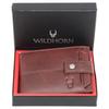 Leather Wallet for Men Ultra Strong Stitching Handcrafted Zip Wallet with 9 Card Slots 2 ID Slots (Maroon)