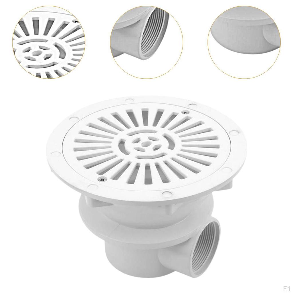 Крышка основного слива бассейна Белая Легкая установка Напольная 2 дюйма Внутренняя резьба Профессиональная