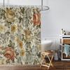 1Pc Retro Flowers Pattern Printed Shower Curtain, Waterproof And Washable, With 12 Hooks, Suitable For Bathroom Showers, Bathtu