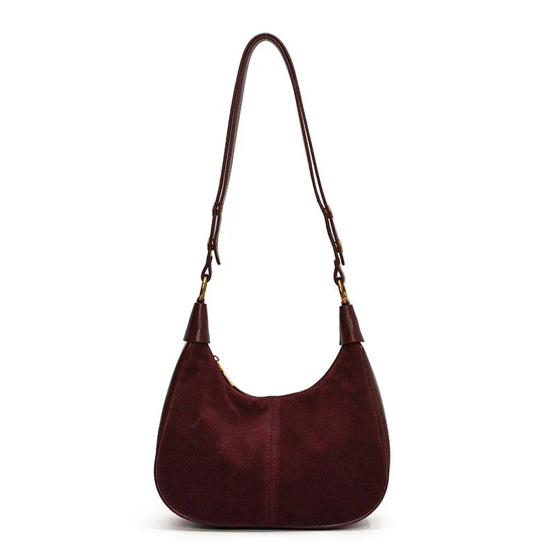 Модные женские сумки из искусственной кожи в стиле ретро в форме полумесяца, высококачественные, легкие, новинки, современные сумки через плечо в британском стиле