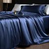 Luxury Mulberry Silk Duvet Cover Set High End Satin Solid Color Quilt Cover and Pillowcases Soft Silky King Size Comforter Cover