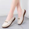 Женские лоферы с металлической цепочкой без шнуровки на плоской подошве с круглым носком. Удобная модная рабочая деловая обувь. Легкие женские мокасины из искусственной кожи.