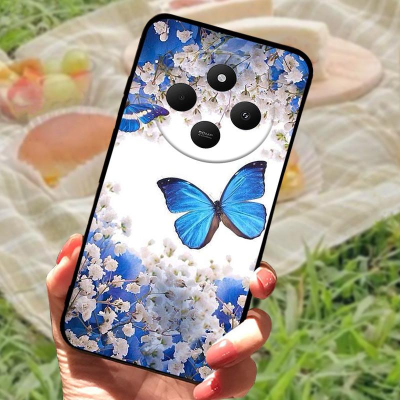 Чехол для Xiaomi POCO C75 4G Redmi 14R 5G Redmi A3 Pro 4G Redmi A4 5G Чехлы Мягкий Бампер Ударопрочный Защитный Чехол Черная Сумка для Телефона