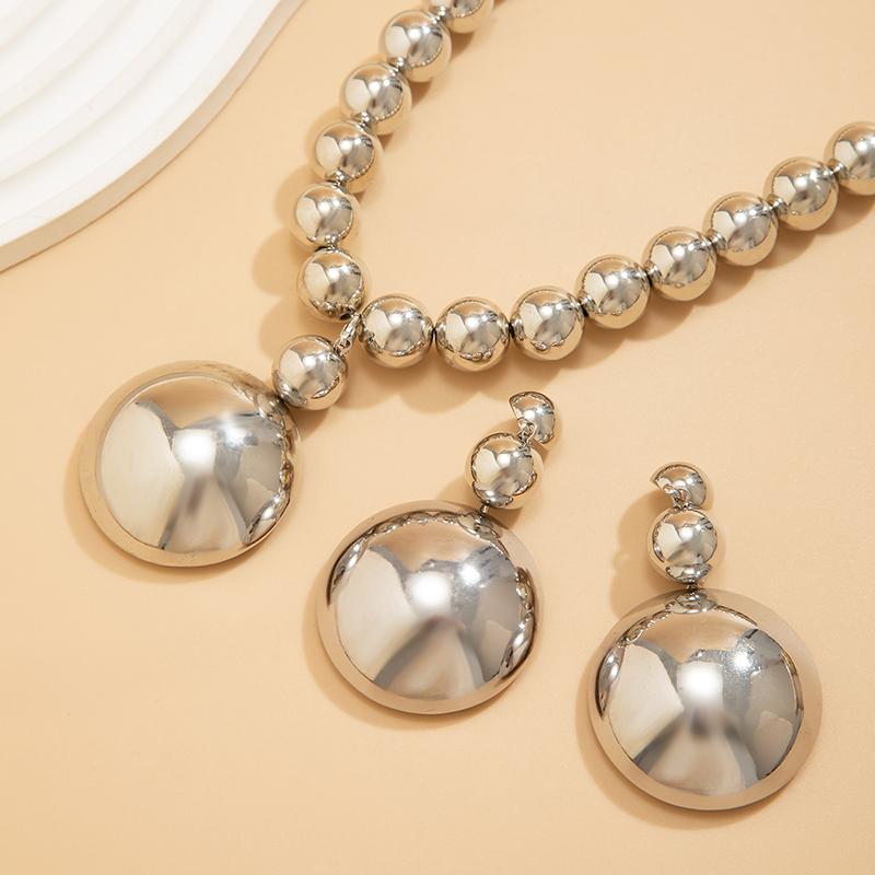 Съемный полукруглый кулон в стиле панк, ожерелье, серьги, комплект украшений