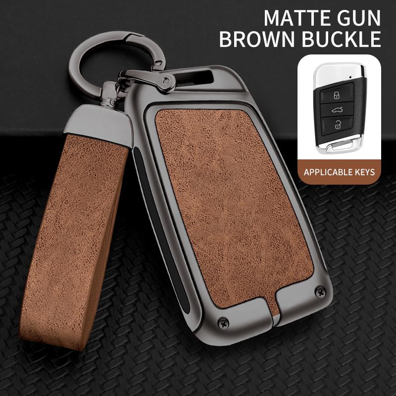 Чехол для автомобильного ключа из литой кожи для VW Volkswagen Golf 7 MK7 Tiguan MK2 для Seat Ateca Leon FR 2 Ibiza Skoda Octavia Kodiaq