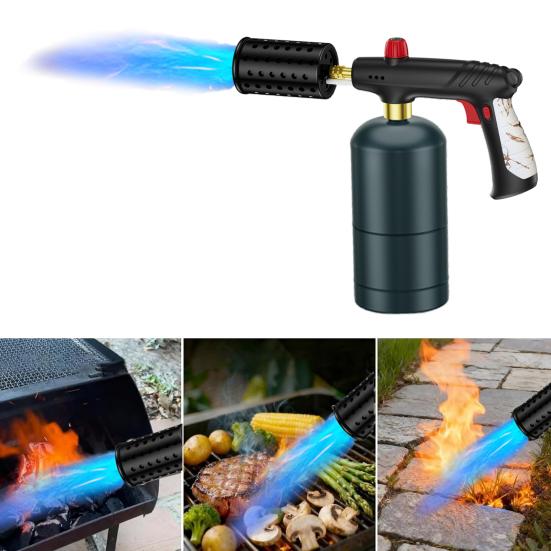 Мощная пропановая горелка, кухонная горелка для угля с предохранительной блокировкой, многофункциональная шеф-поварская паяльная лампа, кухонные гаджеты для гриля, су-вид, барбекю