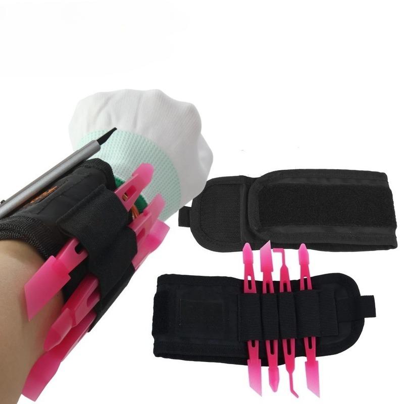 ALIWRAP Magnetic Wristband Portable Tools Bag Squeegees Knife Holder Car Wrapping Wrist Tools Belt for Window Tint Auto Repair