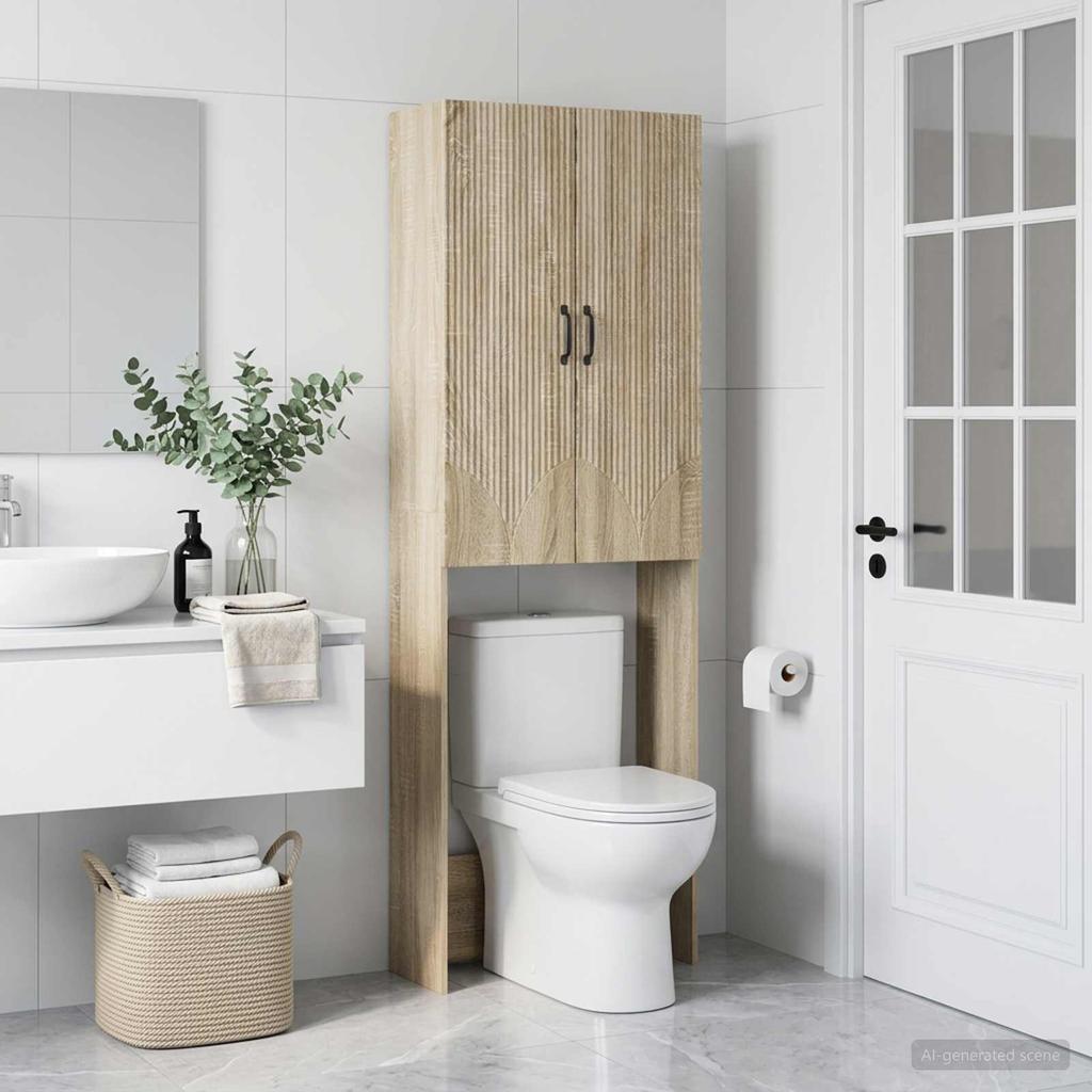 Bathroom Cabinet HOORN Sonoma Oak 66 x 25.5 x 190 cm