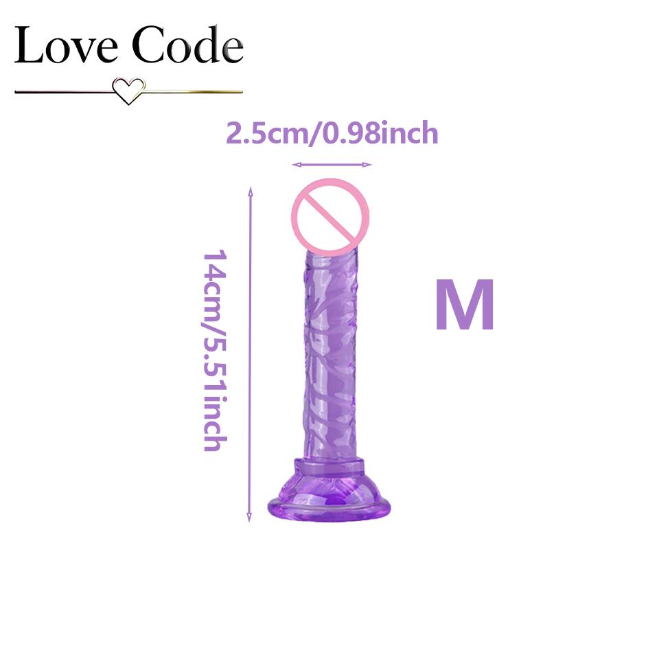 Transparent Dildo Suction Cup Jelly Dick Women Sex Toys Soft Masturbators Penis