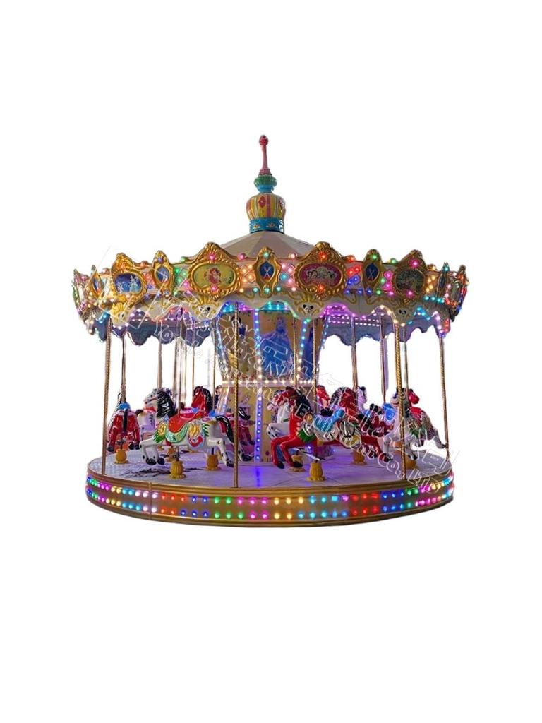 Large Outdoor Children’s Carousel with Flying Chairs - Amusement Park Merry-Go-Round