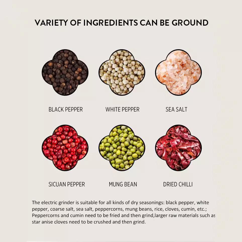 Electric Pepper and Sea Salt Grinder Bottle