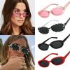 Retro Small Oval Frame Sunglasses Women Fashion Black Sun Glasses Fashion Shades Women Eyewear Uv400