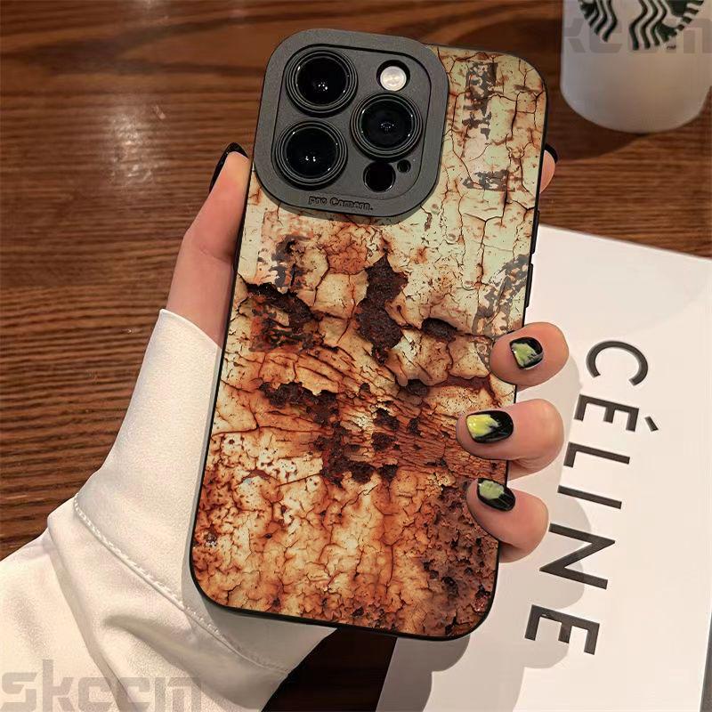 Retro Industrial Rusty Style Silicone Phone Case For Samsung Galaxy S23 S24 S25 Ultra S22 S21 S20 Plus FE A15 A35 A54 A55 Cover