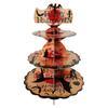 Halloween Decoration Dessert Desk Display Stand Animal Pattern Disposable Party Supplies, Paper Multi-layer Cake Stand, Halloween Party Decoration